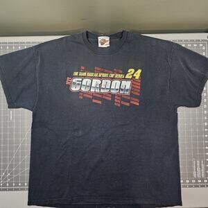 Vintage Jeff Gordon Tshirt XXL Racing Nascar Black 90s Y2K Streetwear Winston